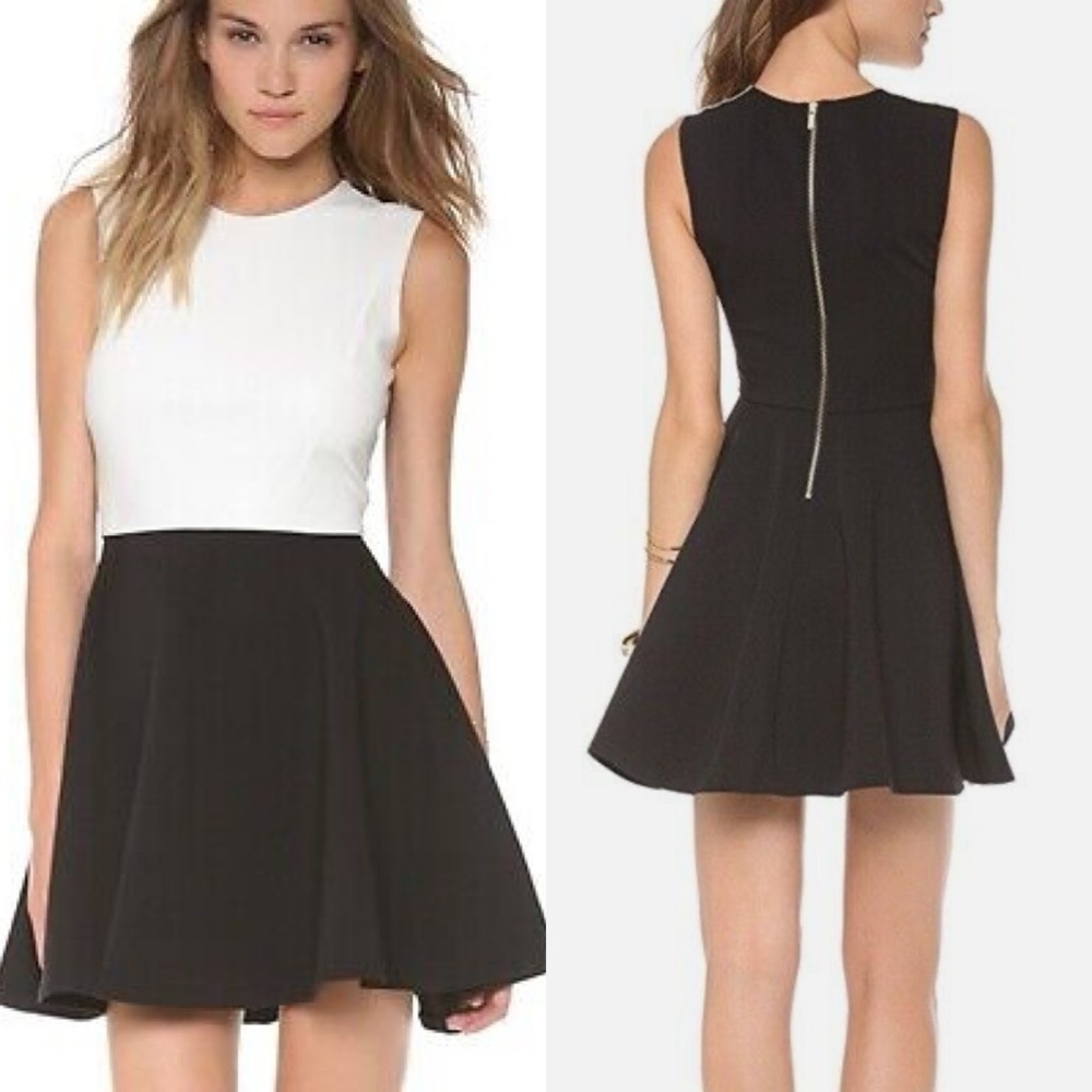 NWOT DVF Diane von Furstenberg 'Jeannie Two' Leather Combo Dress - US 8